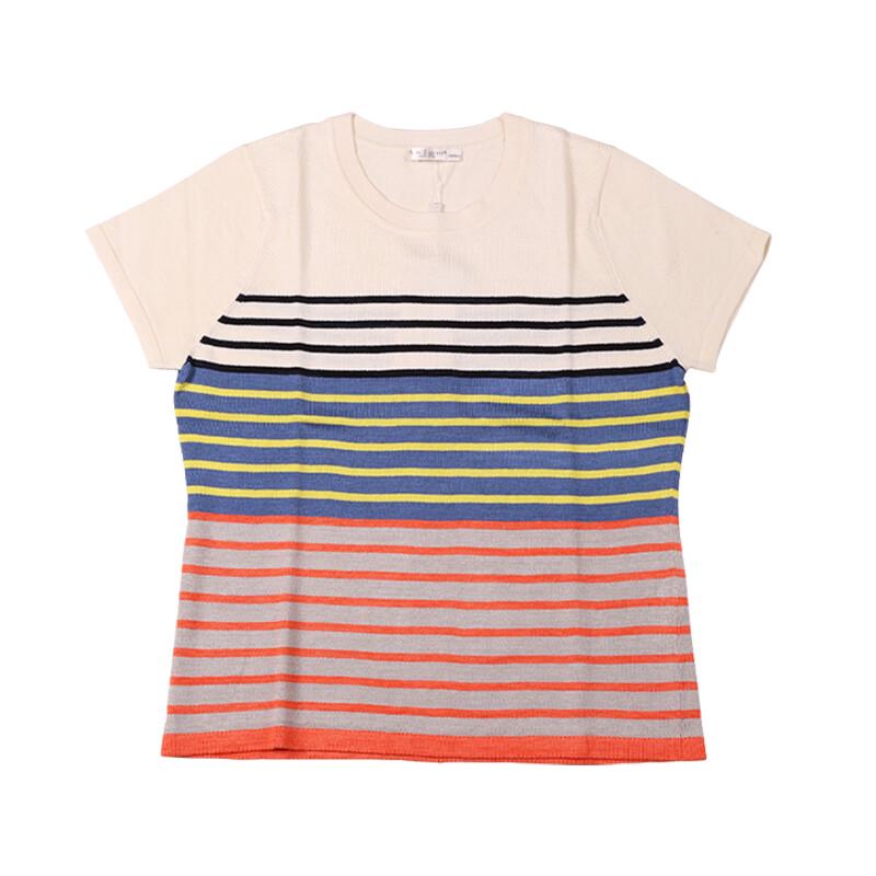 Anlom Women's Striped Linen Cotton Knit Top