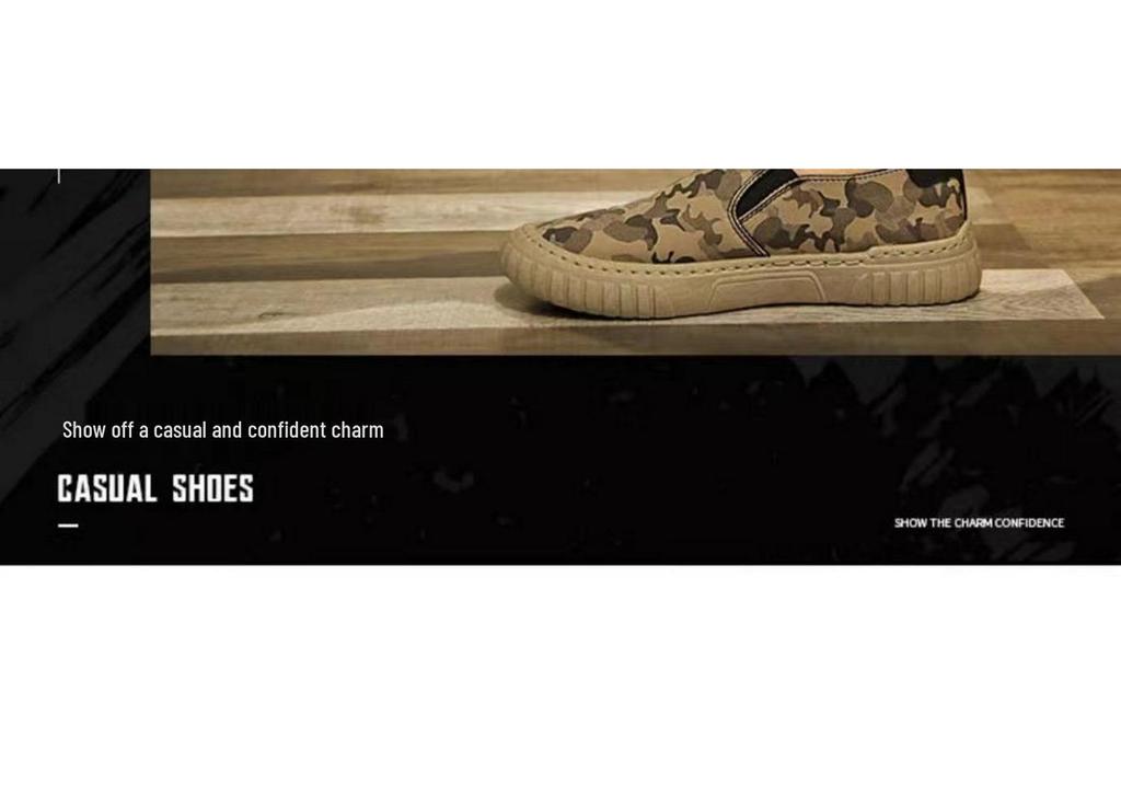 Men's Summer Camouflage Canvas Slip-On Shoes - Breathable, Casual Sports Sneakers