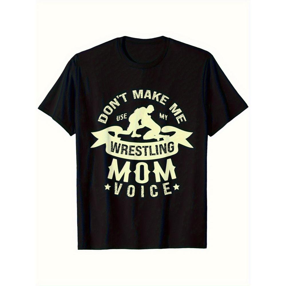 

Godfather Humor Tech Style Pattern Short Sleeve Top Casual Crew Neck Design Glossy Surface Machine Washable S