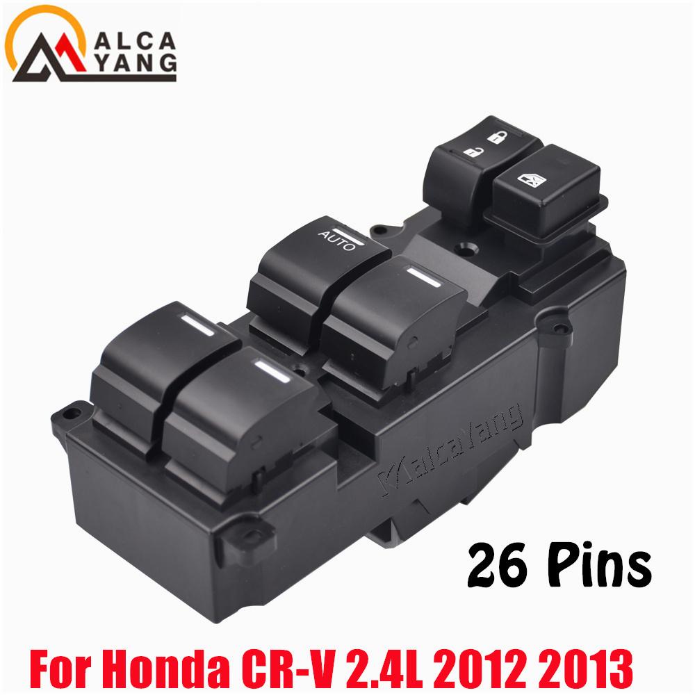 

For Honda CR-V 2012 2013 2014 2015 2016 Car Master Power Window Switch Front Left 35750-TR0-A01 26Pins