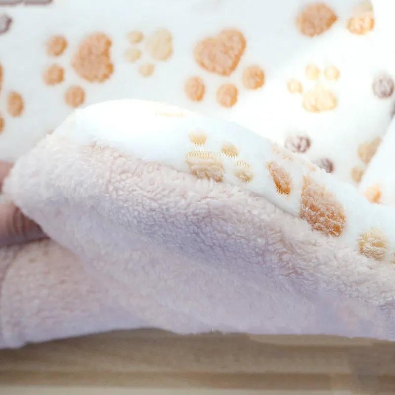 40X50cm Winter Warm Dog Bed Soft Fleece Pet Blanket Pets Cat Litter Puppy Sleep Mat Lovely Mattress Cushion for Small Large Dogs