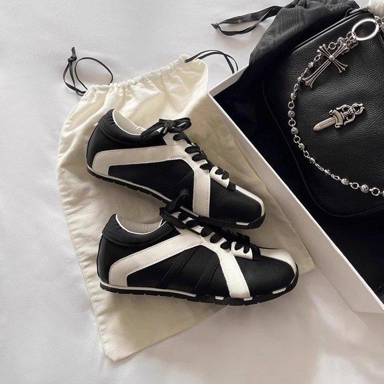 Small Square-headed Zebra Shoes, New Sports and Leisure Color Matching In Summer 2025, Red German Training Shoes, Women's Foreign Trade Large Size