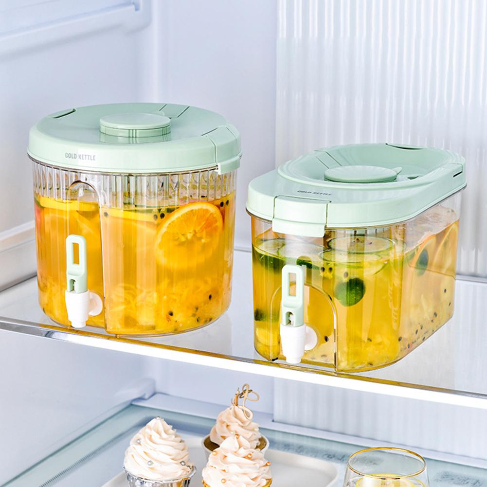 4L Leakproof Beverage Dispenser with Spigot & Lid Cool Water Bucket Clear Outdoor Water Bucket for Iced Tea Lemonade Juice Milk