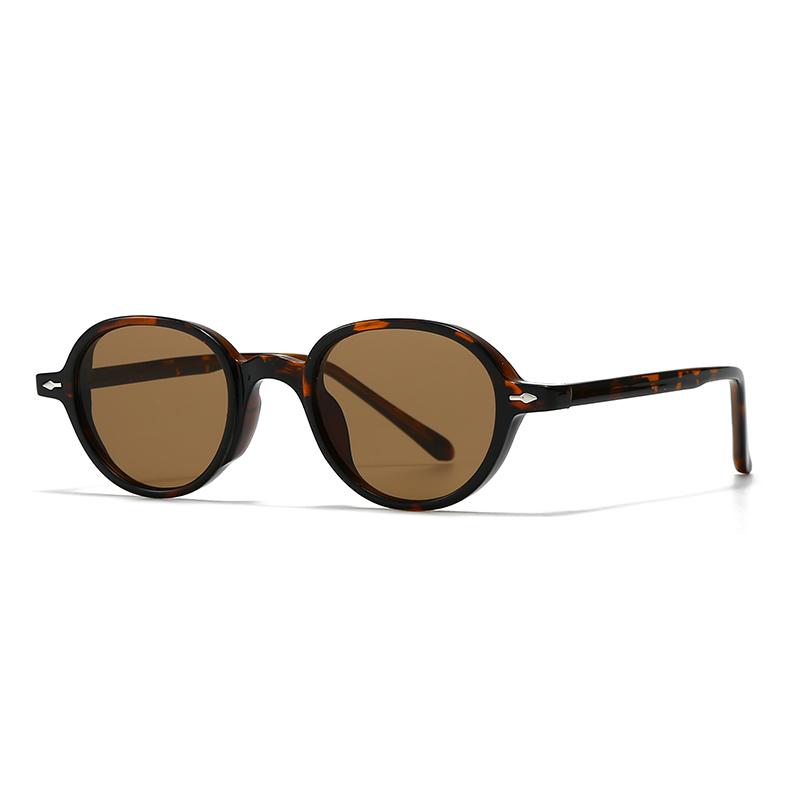 New Retro Acrylic Oval Sunglasses for Women Men Unisex Driving Fashion Cross-Border Shades 280069