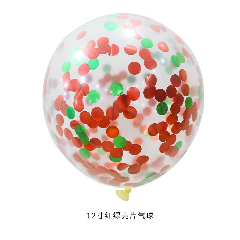 12 Inch Round Sequined Transparent Latex Balloon Birthday Wedding Opening Event Shopping Mall Decoration Party Decoration Supplies