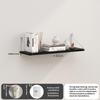 Black Floating Wall Shelves With Durable Metal Brackets Large Storage For Bedroom Living Room Home Decor