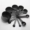 Black Plastic Measuring Cups 10pcs/lot Measuring Spoon Kitchen Tools Measuring Set Tools For Baking