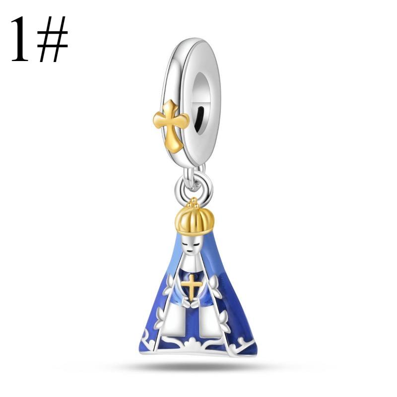 1 st Passar Original Pandora Armband Jungfru Maria Berlocker Nya DIY Smyckestillbehör Armband DIY Smyckesmärkning Gåva