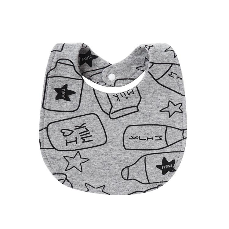 Newborn Baby Bibs Pure Cotton Double Layer Drool Bibs High Absorbency Burp Cloths For Infants Toddlers Soft Skin Friendly