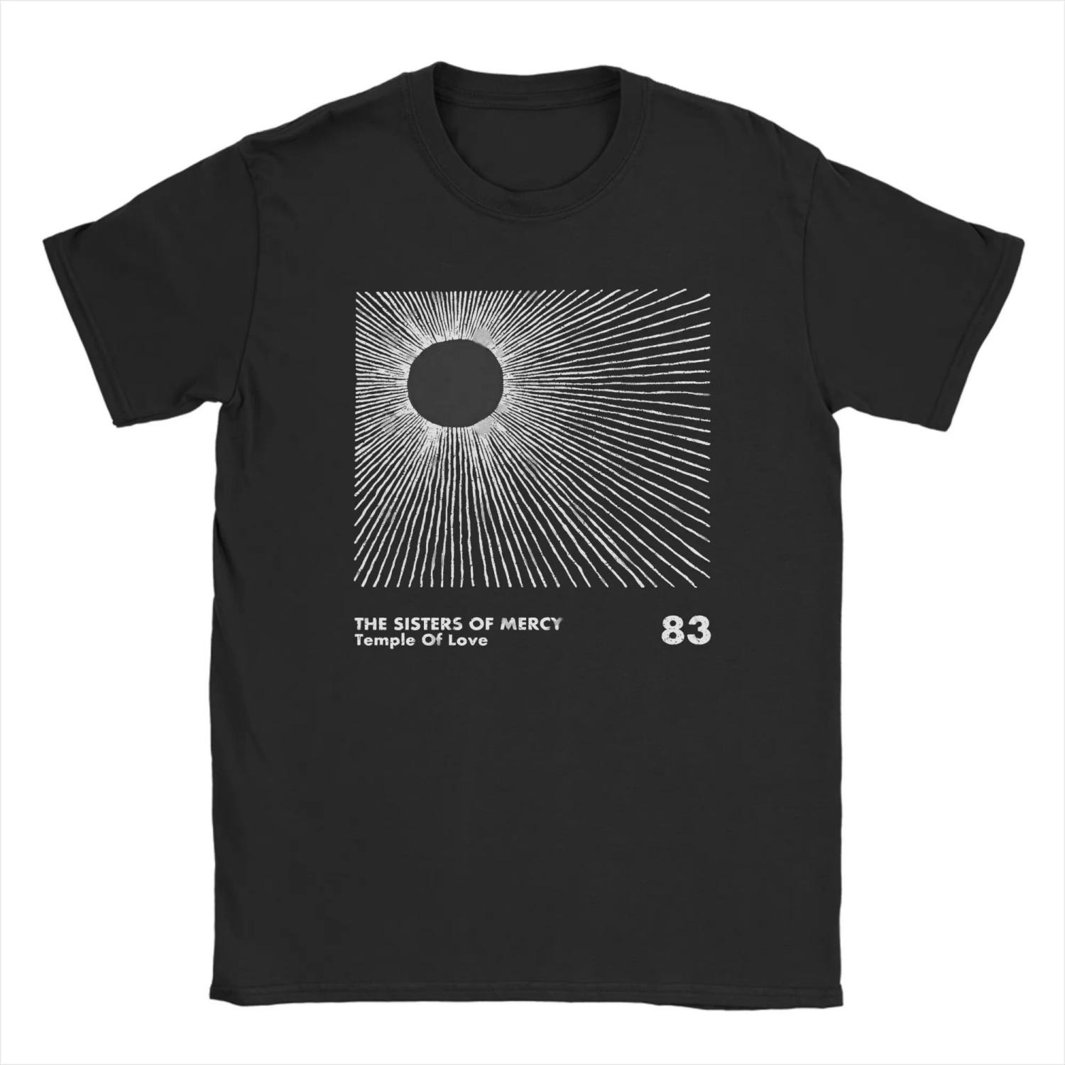 

Oversized T Shirt Summer The Sisters of Mercy Band Hipster T-Shirts Cotton Tshirt for Male Aesthetic Design Short Sleeve Tops S чёрный