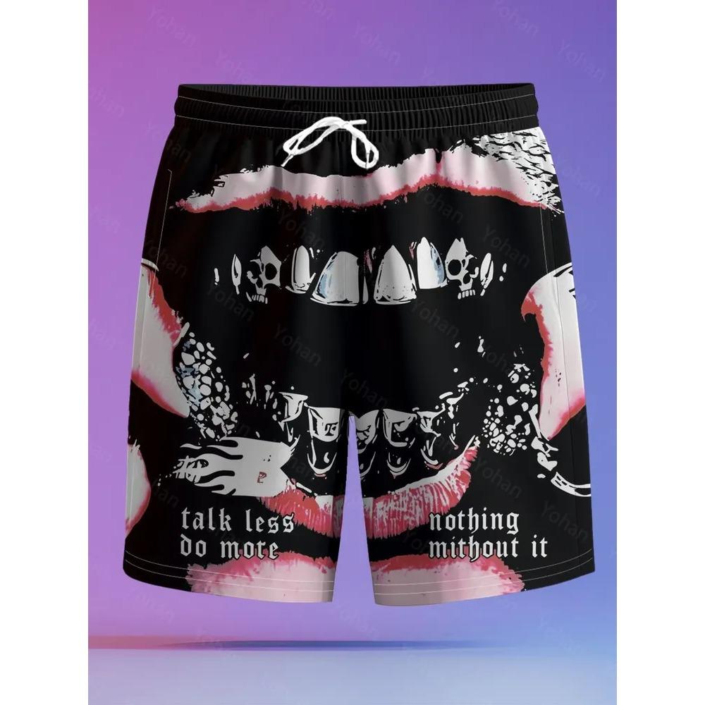 Men's Essential Casual Shorts Outdoor Wear Creative Fun Colorful 3D Printed Shorts Loose Casual Plus Breathable Cool Summer Versatile Shorts