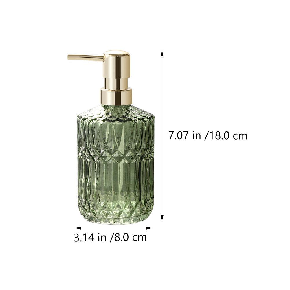 

1Pcs European Style Glass Storage Bottle Creative Press Pump Dispenser Liquid Container Lotion Bottle for Household Hand Soap зелёный