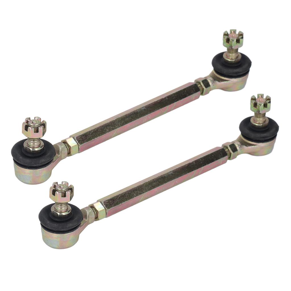 2 Pcs Tie Rod Ball Joint M10 10mm Thread Steel Alloy Sway Bar End Set for 50cc 70cc 90cc 110cc ATV Four Wheeler Quad
