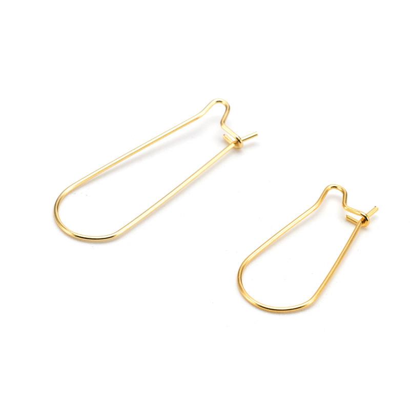 Nice Stainless Steel Ear Hook Assembly DIY Titanium Steel Earrings Findings 18k Gold-plated Earring Decorative Hardware