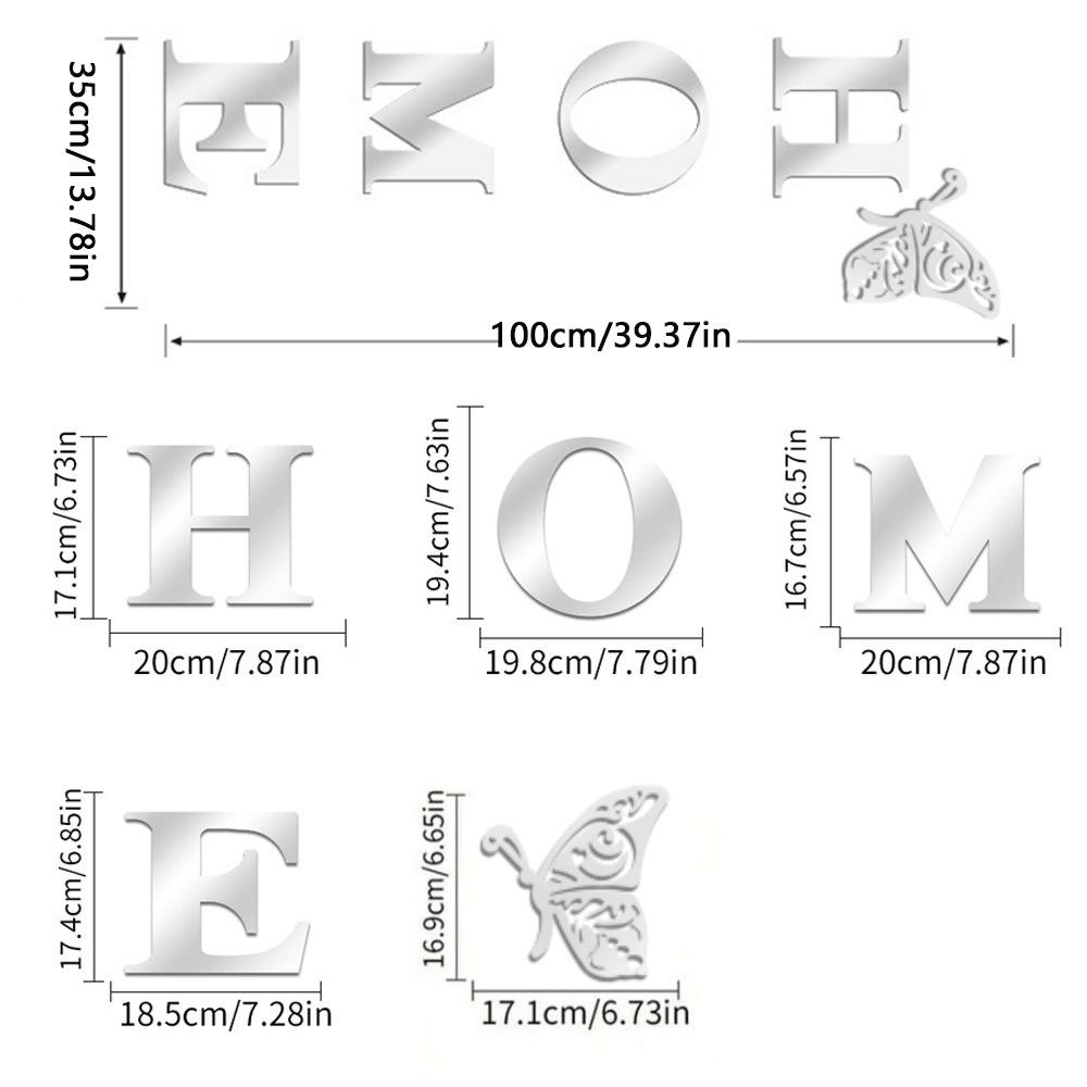Exclusive DIY Butterfly Acrylic Mirror Wall Sticker for Home Decor