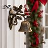 Holiday Theme Home Decor Vintage Christmas Doorbell, Welcome Wall Hanging, Deer/Snowman/Santa Claus/Penguin/Witch Decor, Wrought Iron Decorative Metal