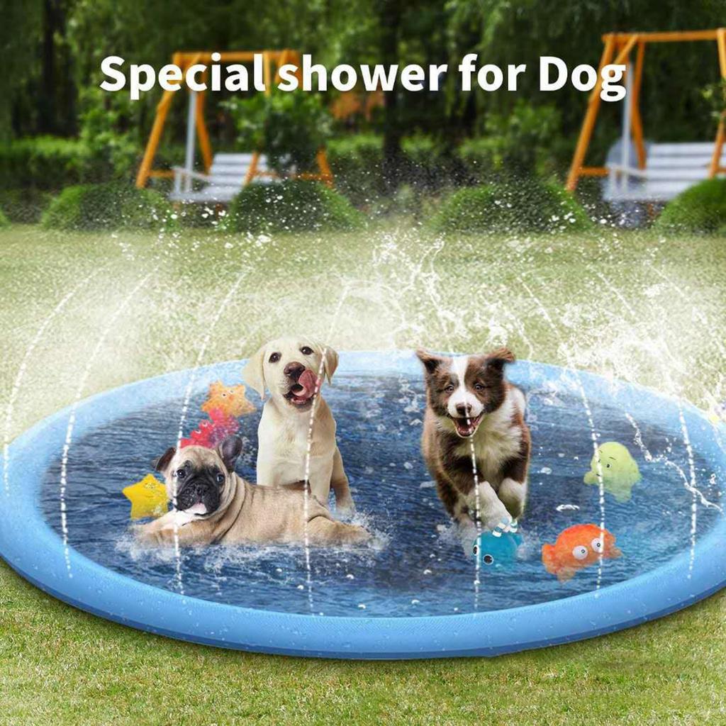 PVC Non slip Material Pet Swimming Children s Splash Pad Spray Pad Diameter 100cm