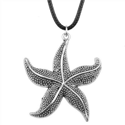 45cm Necklace Leather Chain Big Marine Life Minimalist Jewelry Components QN047