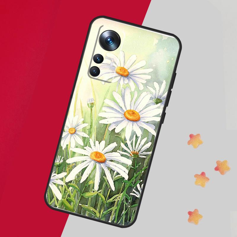 Daisy Watercolor Case For Xiaomi 15 Ultra 13 14 11T 12T 13T 14T Pro Cover For POCO F7 F6 F5 X3 X5 X6 X7 Pro