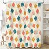 Bathroom Shower Curtain Waterproof Vintage Abstract Art Floral Pattern Fabric Decor