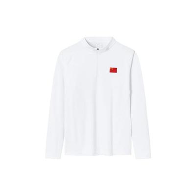 Anta Champion All-Weather Series Fleece Thickened Warm Half-Zip Stand Collar Knitted Sweatshirt Men Sweatshirt Paper-White 152410401-1
