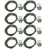 8PCS ABS+Copper Alloy Portable Silicone Hair Rigs Swivel Carp Fishing Accessories(Green )