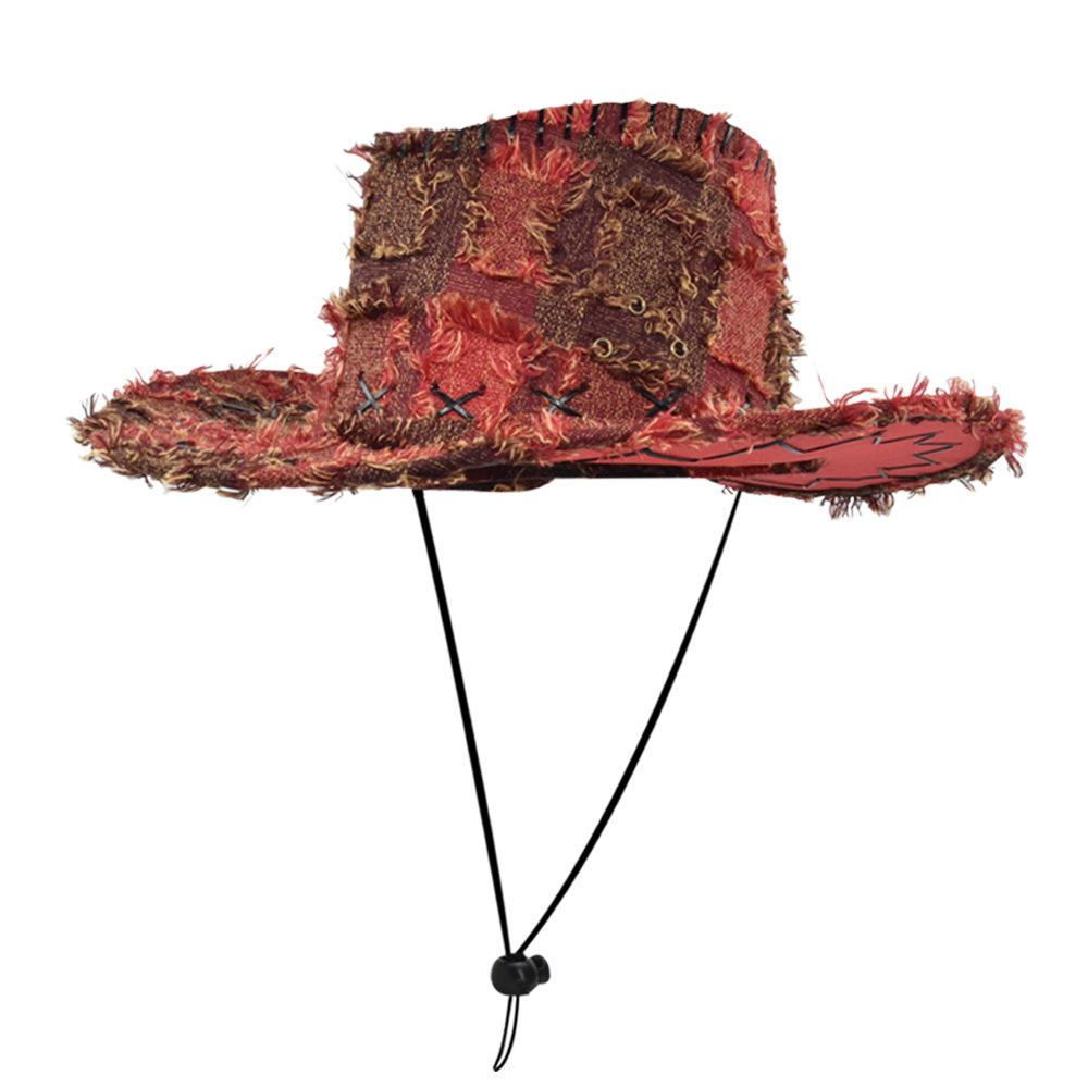 European and American Retro Western Cowboy Hat Sunscreen Sunshade Big Eaves Hat Men's and Women's Outdoor Mountaineering Cowboy Hat Hiking Jazz Hat
