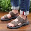 Summer new men's beach shoes outdoor men's sandals casual leather cool slippers men's shoes