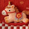 2026 Cartoon Horse Rug Year of The Horse Red Floor Mat Non-Slip Absorbent Entrance Rug Cute Horse Doormat for Bathroom Bedroom New Year Decoration