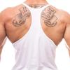 Muscleguys Men's Basic Solid Color Cotton Gym Tank Tops Sleeveless Y-Back Bodybuilding Vests Muscle Training Athletic Workout Undershirt