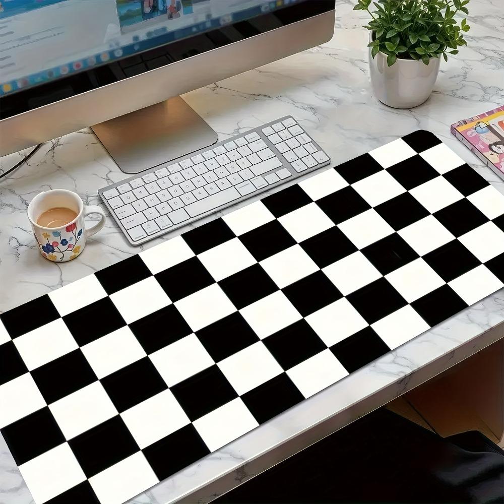 Black And White Checkered Design Suitable For Various Devices Computer Desk Accessories Cute Mouse Pad Podkladka Gamingowa