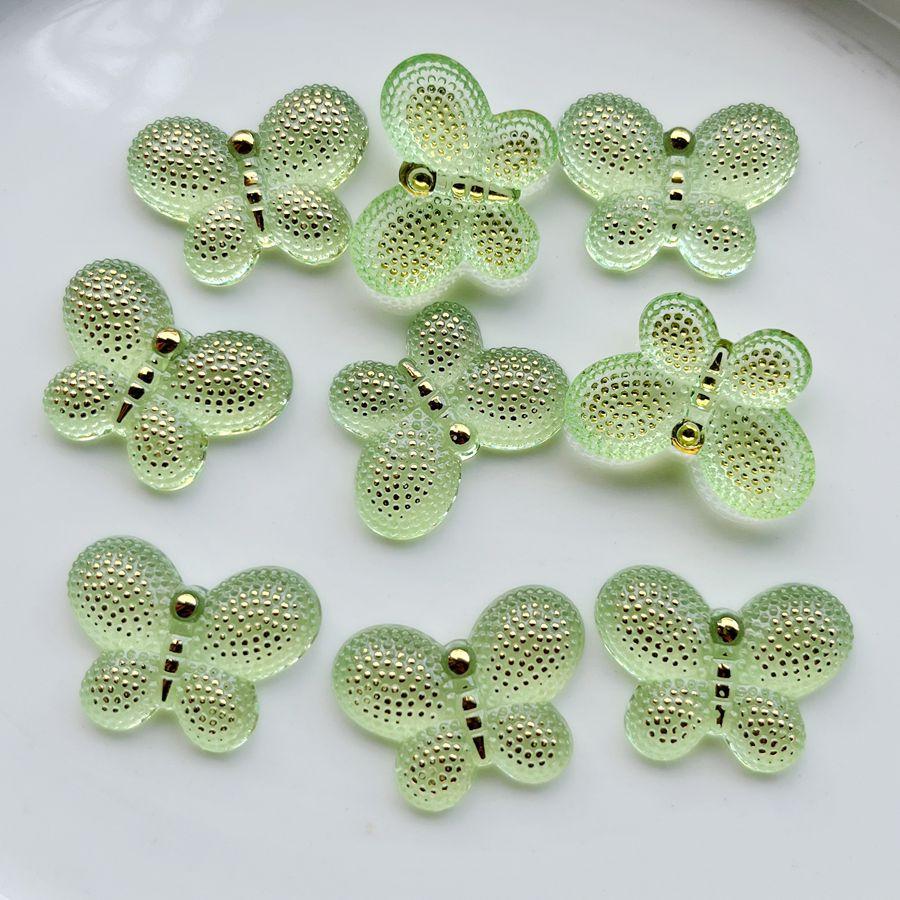 20pcs 18mm * 25mm color 3D butterfly rhinestone DIY jewelry production, wedding hair accessories, decorative accessories