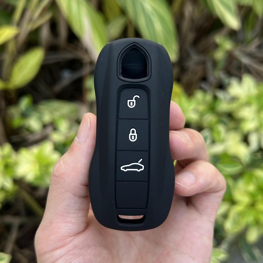 Silicone Car Key Case for Porsche Panamera Macan Cayenne 92A Boxster Carrera Cayman 911 981 991 918 Rubber Remote Cover Shell