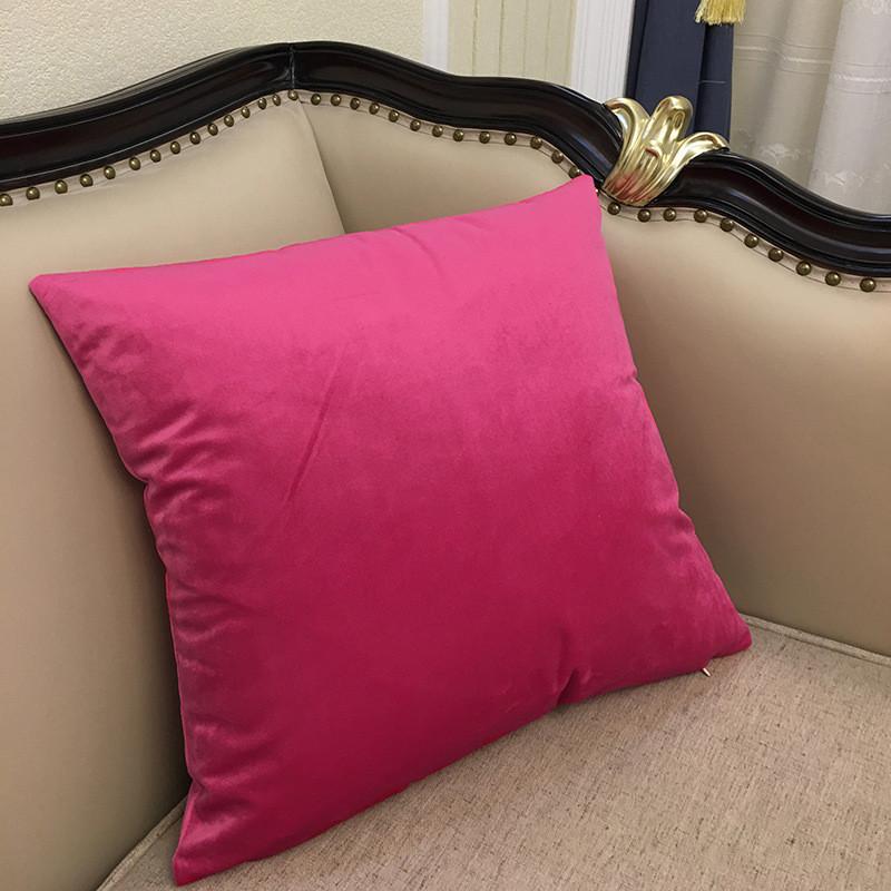 Style Contemporary Simple Solid Color Velvet Pillowcase Home Decorative Cover Cushion