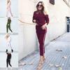 Women's 2 Pcs/set Tracksuits Comfy Striped Loungewear With O-neck And Drawstring