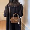 Retro bowling handbag bag women's new high-end shoulder bag fashion commuter messenger bag