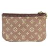 Used LOUIS VUITTON Coin case Pochette Cre M62996 Monogram Ideal sepia Brown With key ring