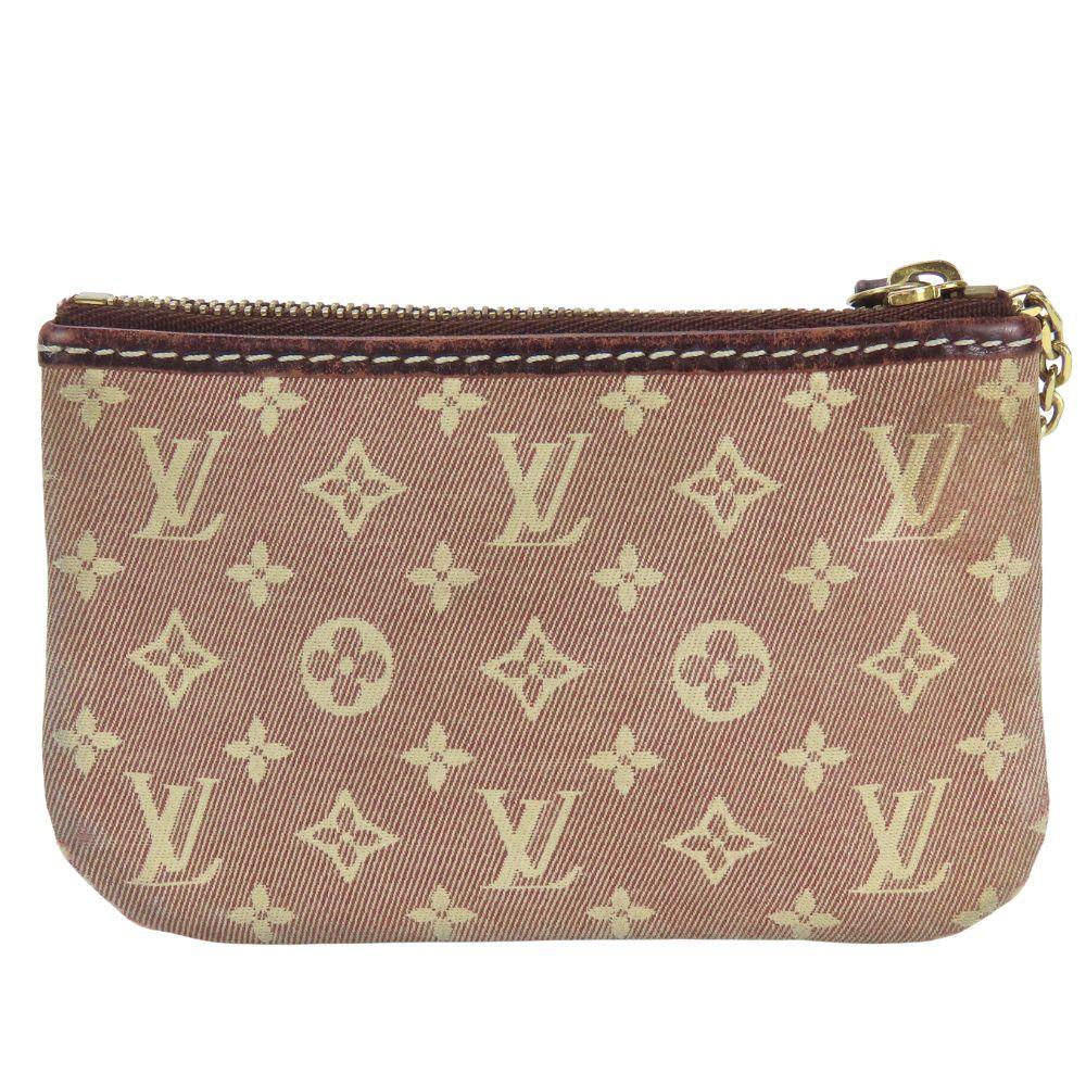 Used LOUIS VUITTON Coin case Pochette Cre M62996 Monogram Ideal sepia Brown With key ring