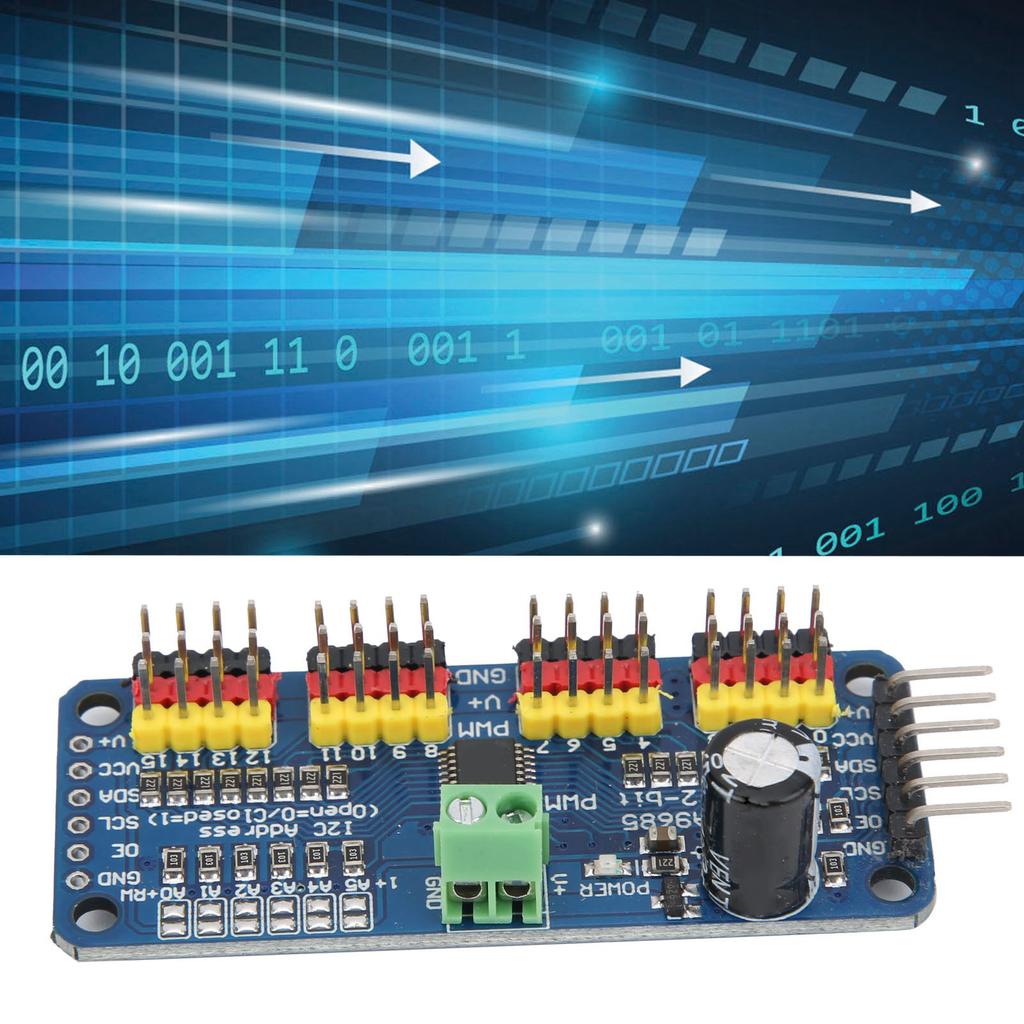 PWM Servo Driver 16‑Channel Motor Drive Board Module IIC Interface PCA9685 for Robot