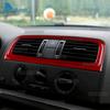 Real Soft Carbon Fiber Sticker For Skoda Fabia 2 MK2 5J 2007 2008 2009 2010 2011 2012 2013 2014 Car Central Control Air Outlet