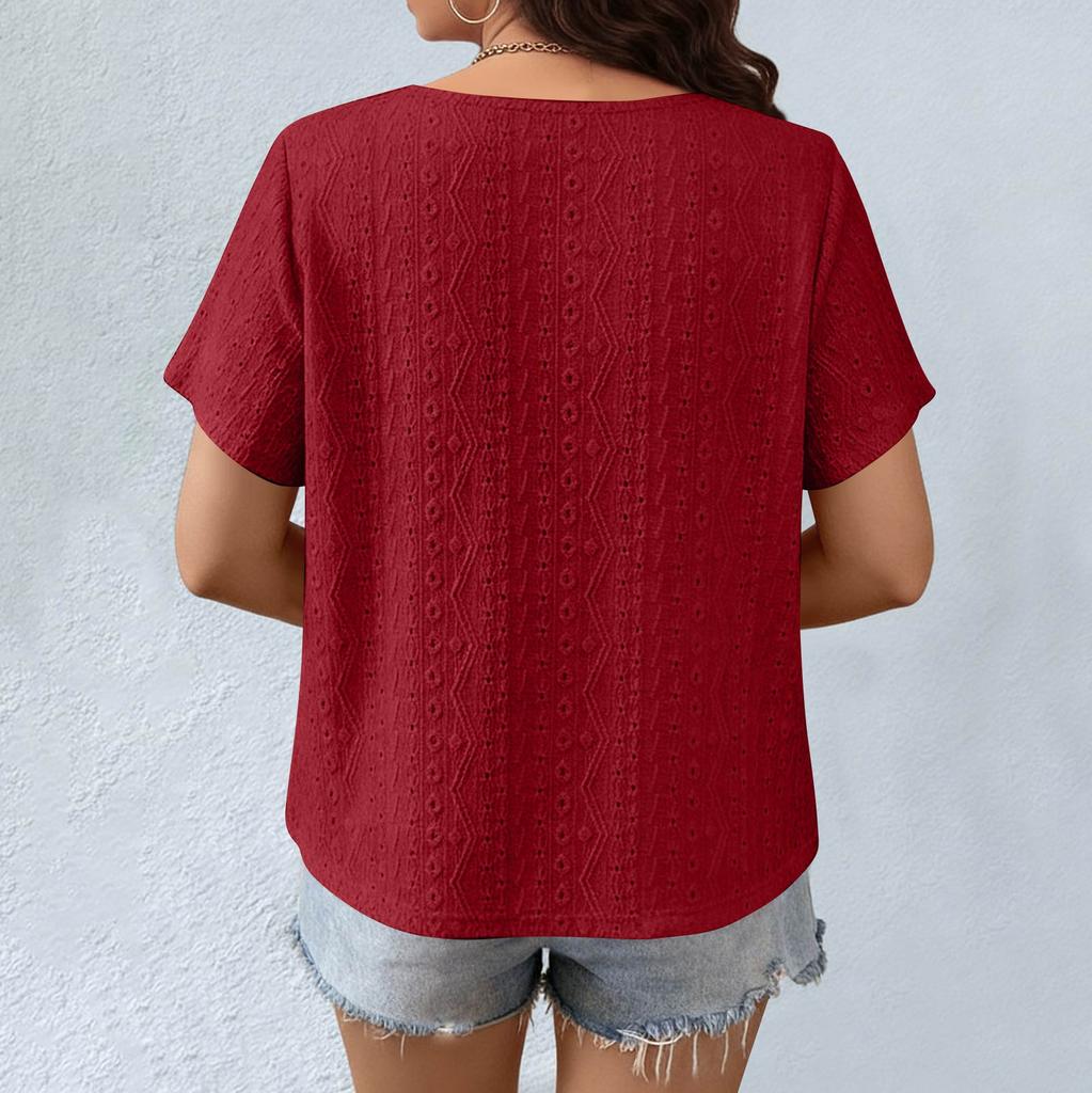 Women's Fashionable Casual Elegant Short-Sleeve T-Shirt Top