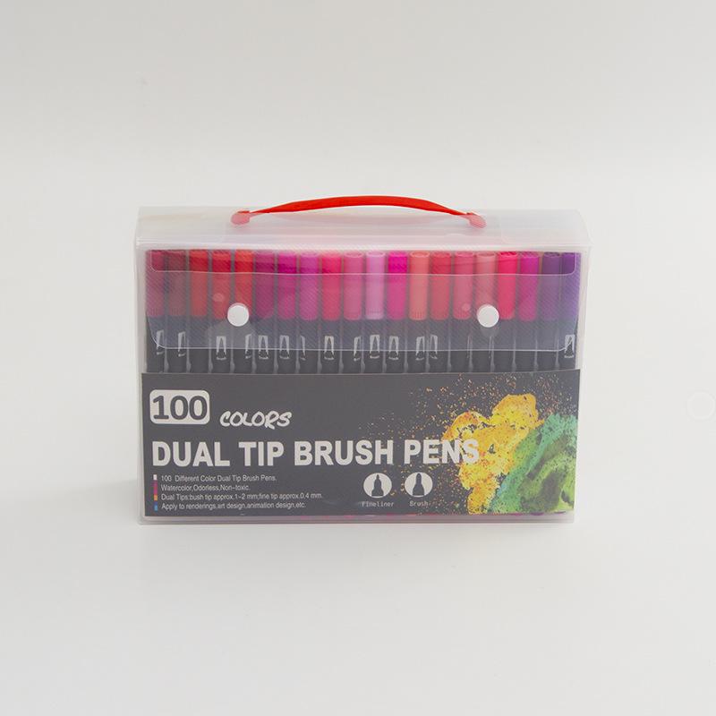 Double-Ended Washable Watercolor Pens - 120 Color Set, Non-Staining, Soft Tip Art Liner for Children's Drawing