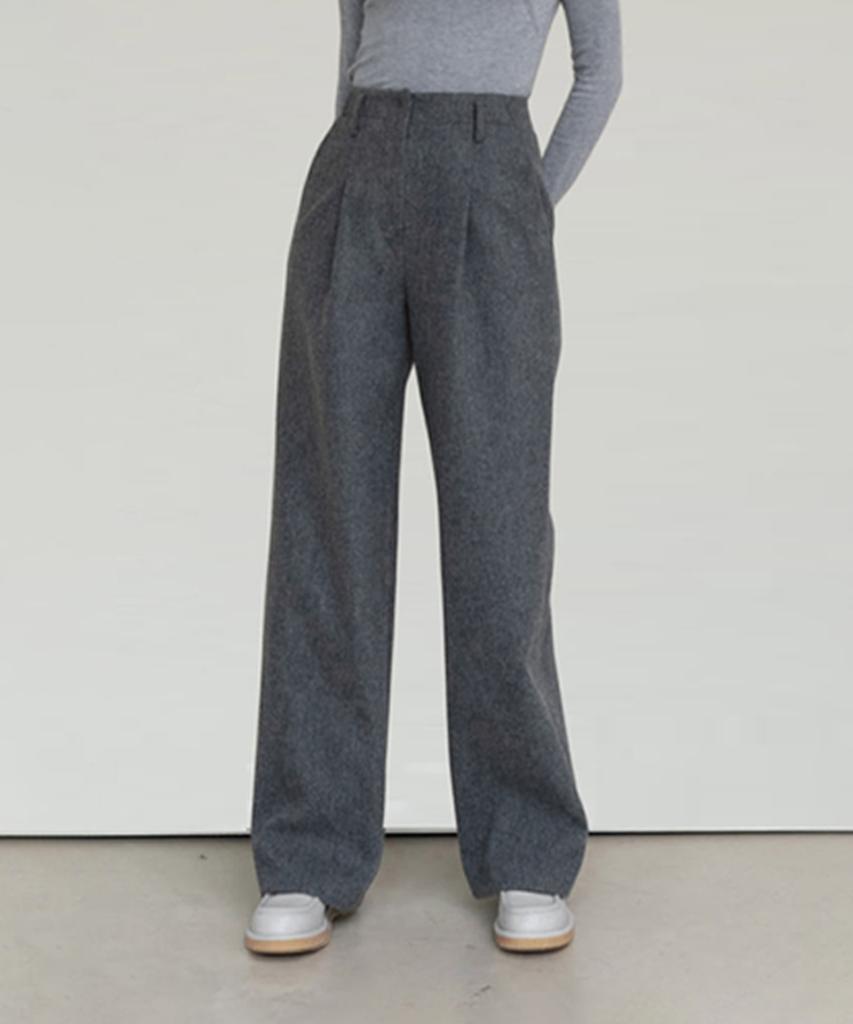 AVA MOLLI Stitch Wide Wool Pt (Grey)