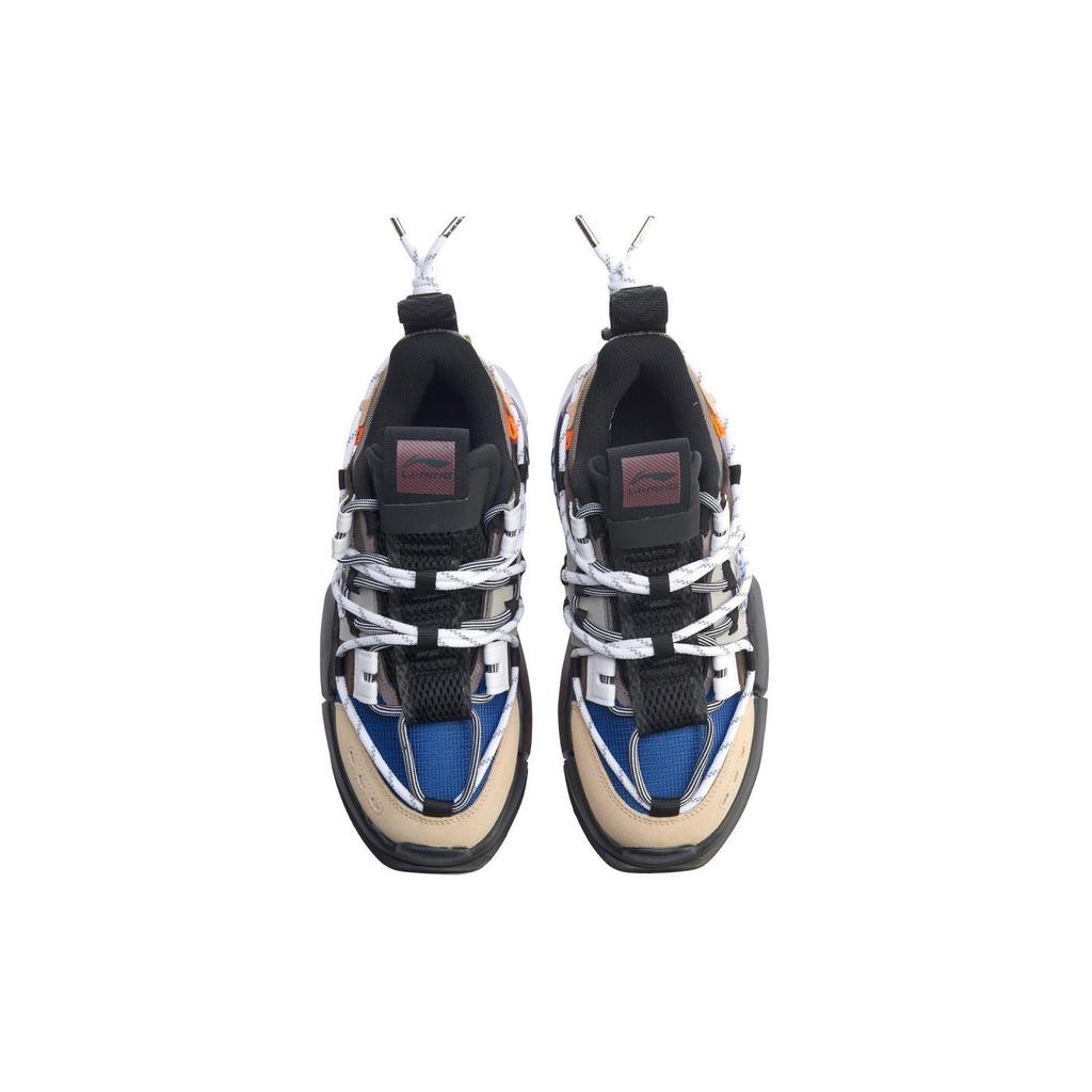 Li Ning Abrasion Resistant Breathable Low Top Chunky Sneakers Men's Black Brown AGLP075-5