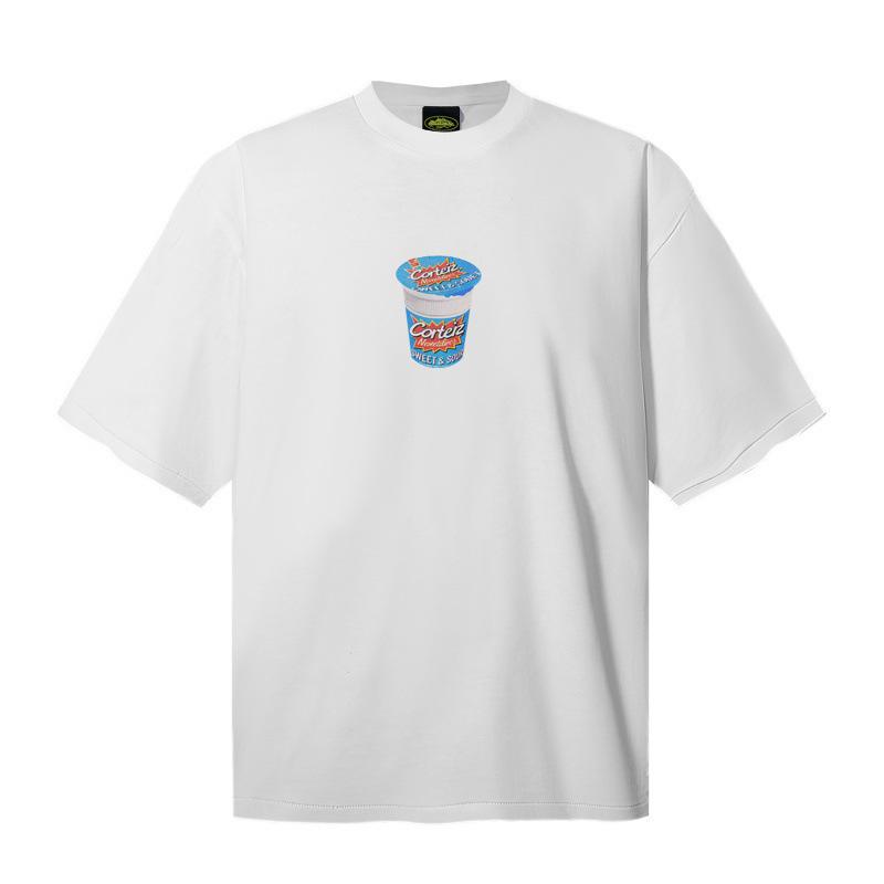 Meichao Alcatraz American Tide Brand Heavy Cotton 260 Short-sleeved T-shirt Men's and Women's Loose Casual and Versatile Summer