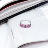 Silver Ring with Natural Ruby 2.637ct, Cubic Zirconia, Weight of the Product 2.19 G (2165187)
