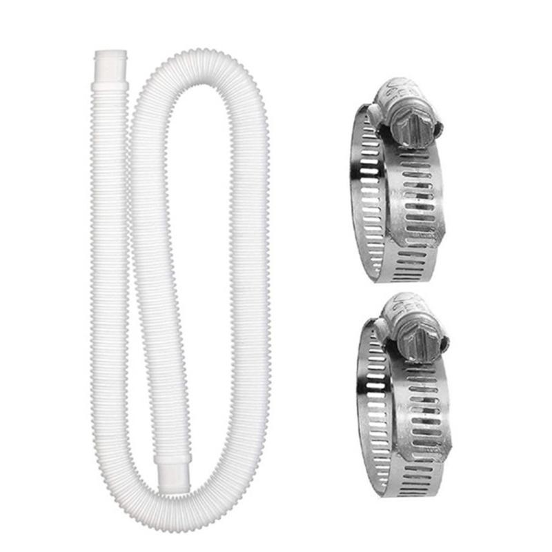 Swimming Pool Hose with Clamps Pump Hose Tubes Replacement 1-1/4In Hose for Pumps 150cm Tube for Above Ground Pool