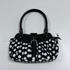 Retro Y2k Polka Dot Motorcycle Underarm Bag Stylish Women's Belt Buckle Design Shoulder Bag Niche Rivet Patchwork Design Handbag