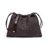 Borsa da donna opaca intrecciata con borsa a nuvola con coulisse, borsa a spalla singola a tracolla alla moda e di nicchia