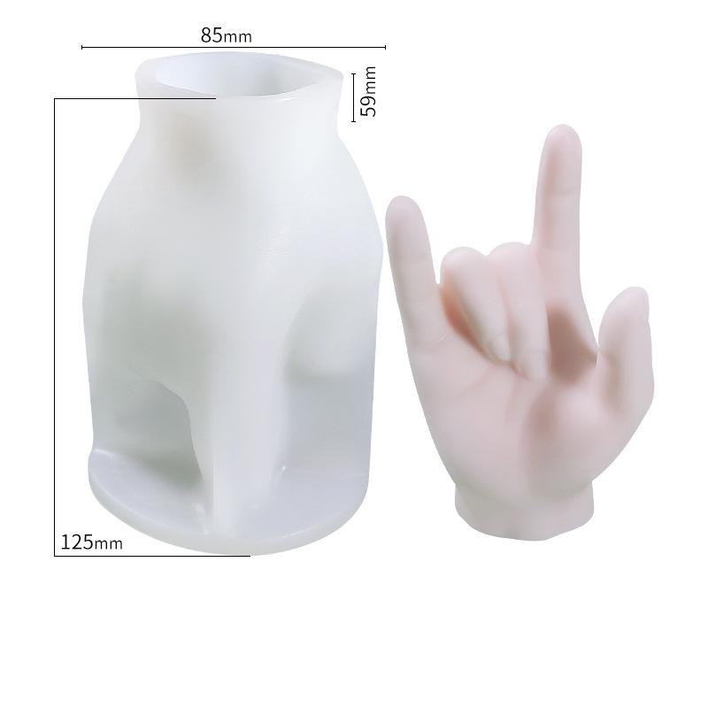 Silikonové formy na svíčky Kreativní gesto Forma na prsty 3D Výroba svíček Aromaterapie Sádra Voskové Svíčky Formy Ručně vyráběné formy na mýdlo